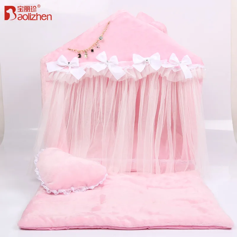 pink pet bed