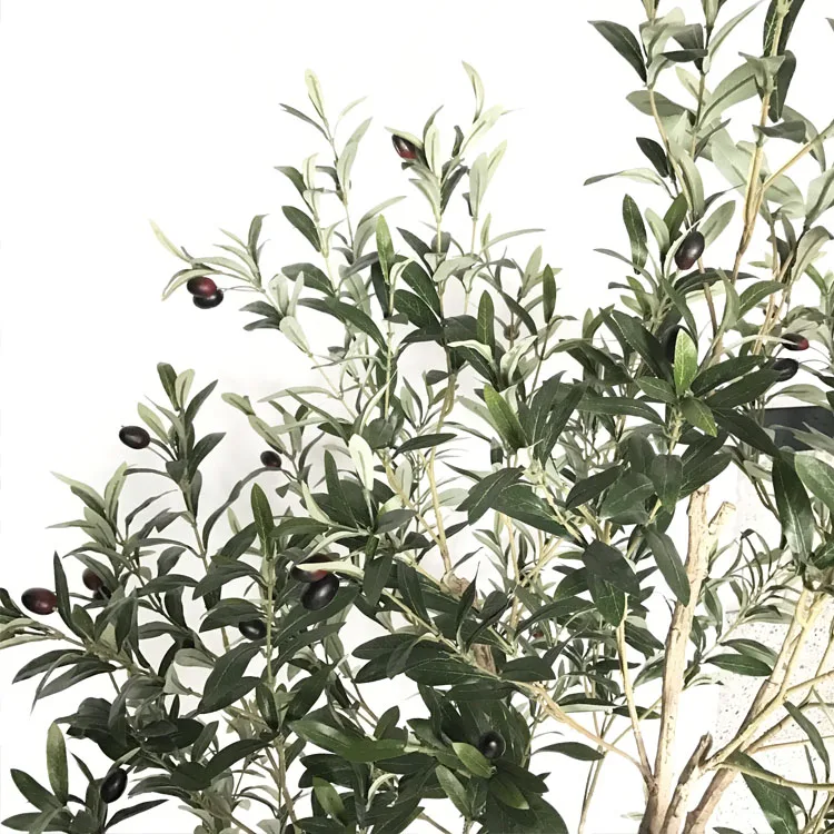 73'' Tall Artificial Olive Tree With Burgeoning Fruits And Thick Leaves