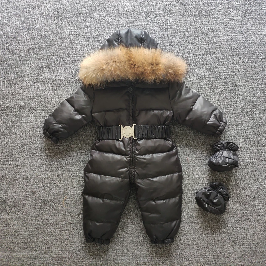 -15 Russian Winter Snowsuit 2019 Boy Baby Jacket 80% Duck Down Outdoor Infant Clothes Girls Climbing For Girl Kids Jumpsuit 1~4