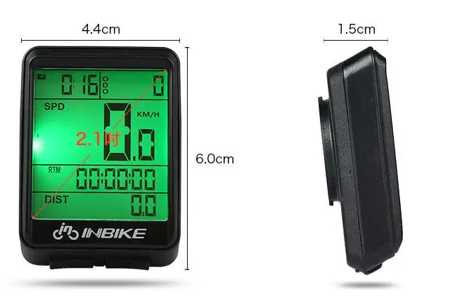 
English Wired Or Wireless Mileage Measurement Backlight Bicycle Computer 