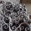 Forged iron S scroll panels for fence gate