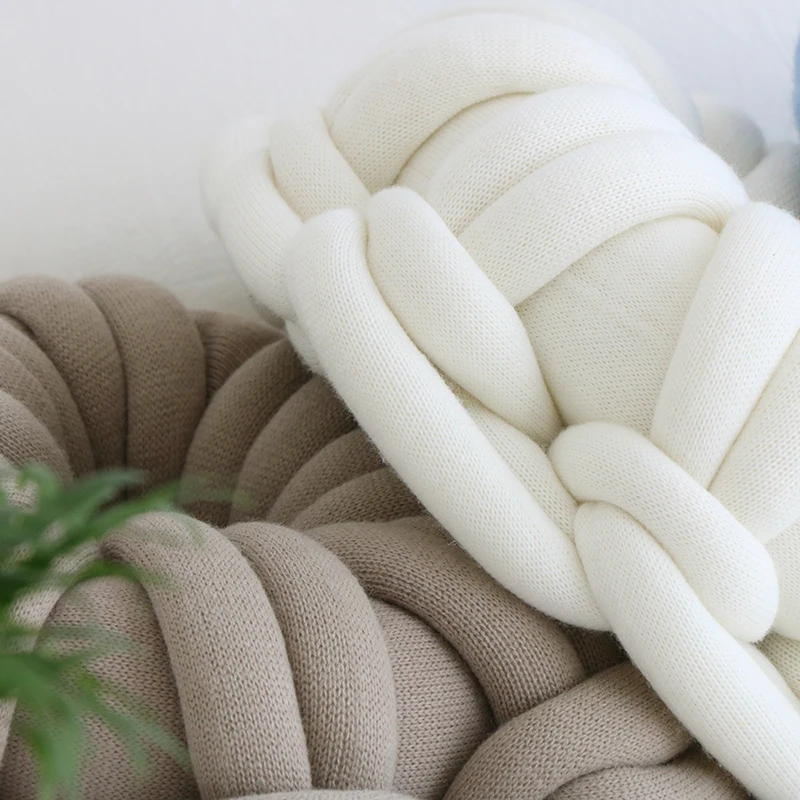 KLY Popular Ins Decoration Handmade Decorative  Knot Cushion