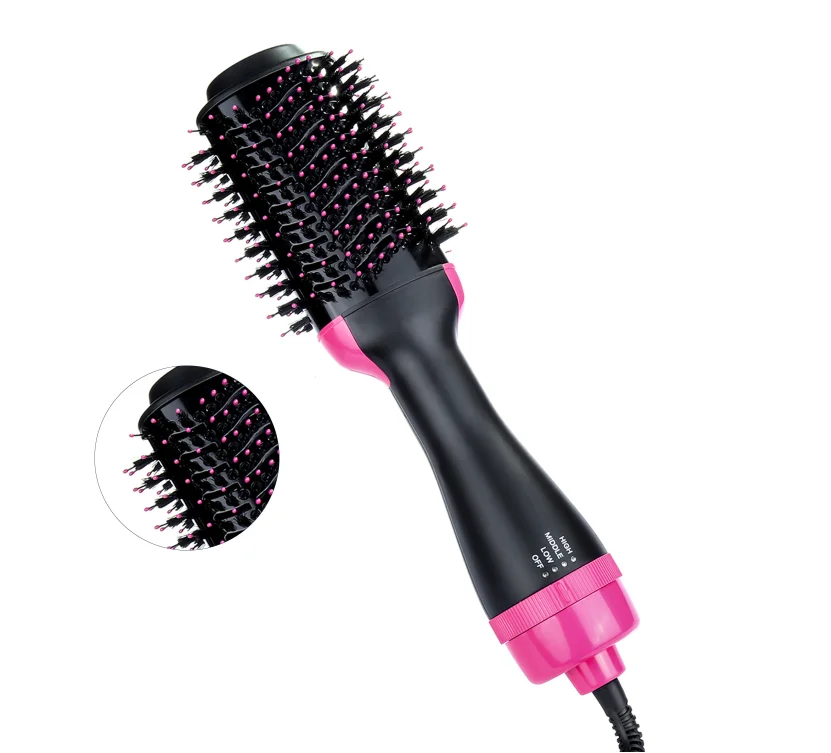 

Best selling big and bouncy hot air styler thermal styling brush, Pink/oem