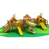 ZED fun wooden playground outdoor amusement park type kids wooden slide for sale