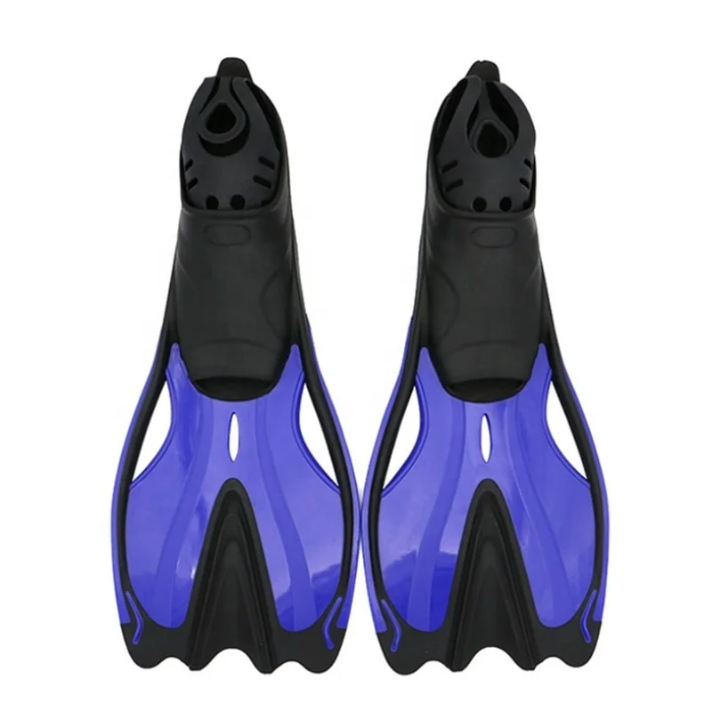 

Lightweight Flippers TPR Rubber Full Foot Package Snorkeling Diving Fins, Blue white red yellow