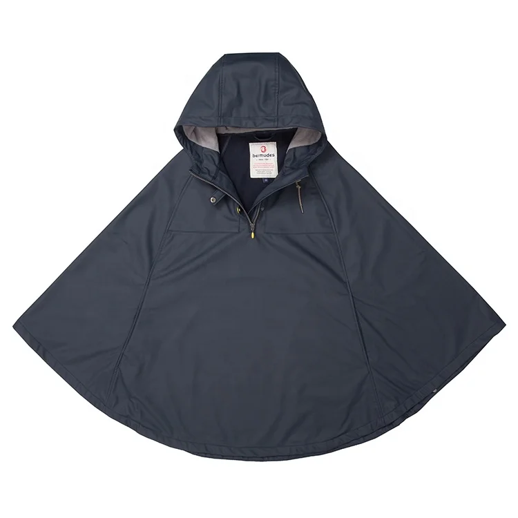 

Custom Made Cheap PU Raincoat Navy Rain Jacket Warm Waterproof Rain Poncho, Navy or custom