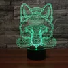 FS-4526 3d decorative light wolf 3d light shape 3d Lamp Wholesale