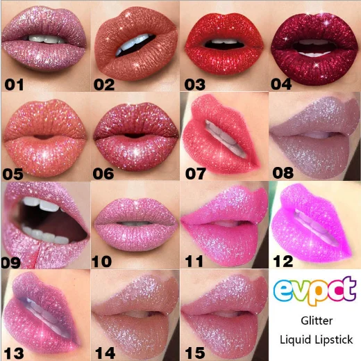 

dropshipping supplier Shiny Lip Gloss Glitter Liquid Lipstick, Multicolor