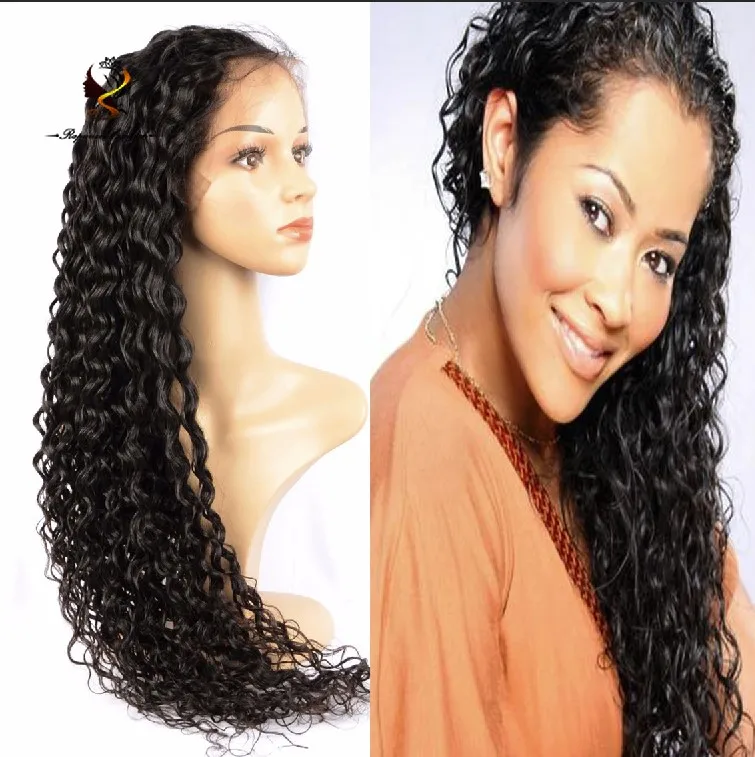 

Malaysian loose curl black full lace human hair wig