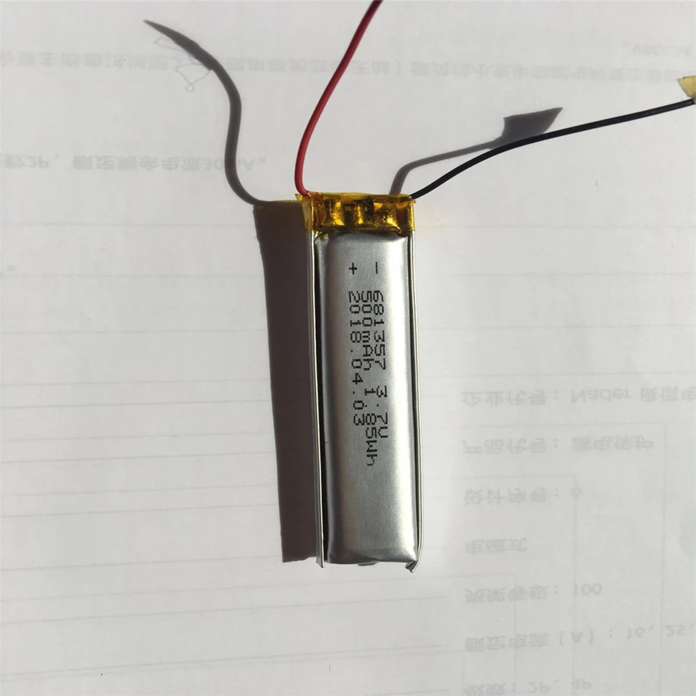 Rechargeable Lipo Battery Cell 500mah 3.7v Polymer Battery With Pcm ...