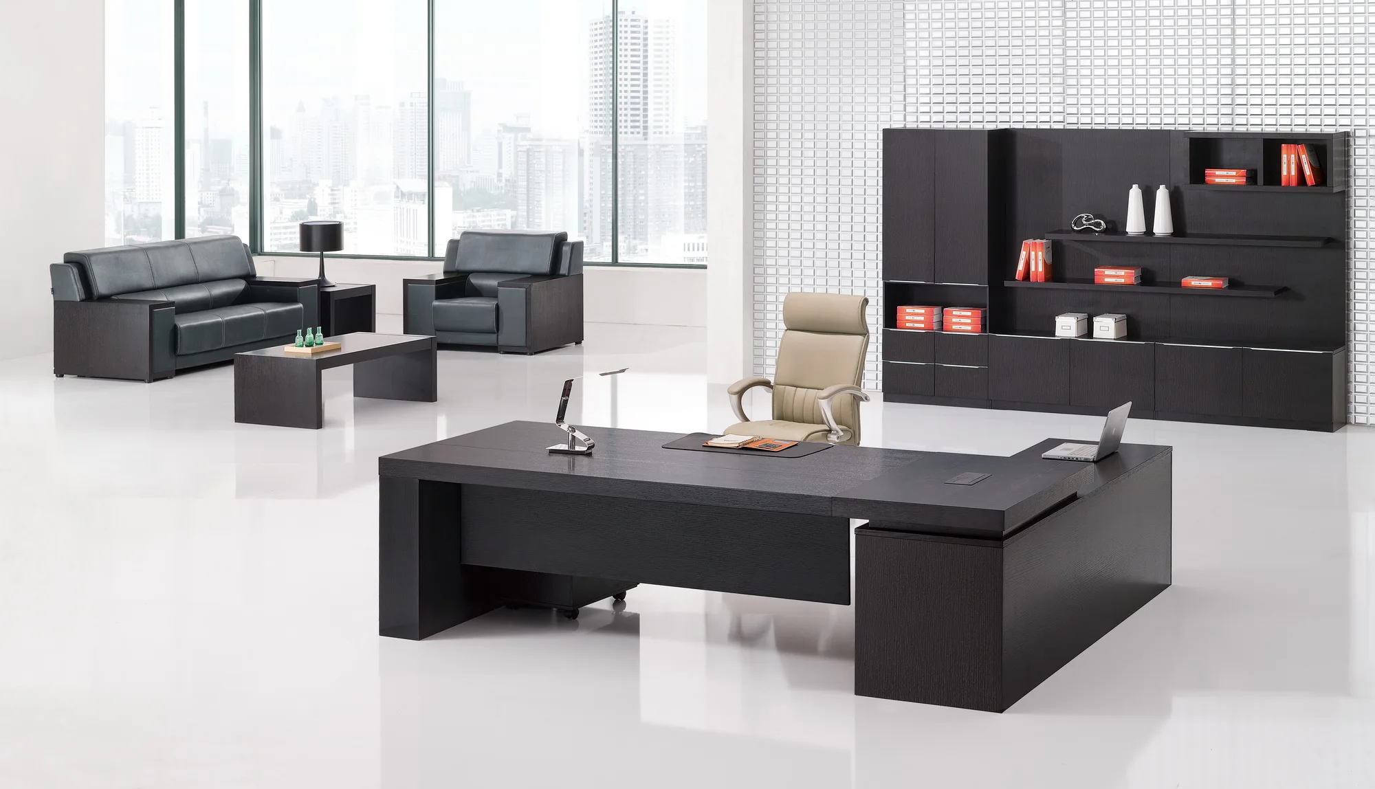 Modern Ceo Office Furniture Black Executive Desk Chairman Table