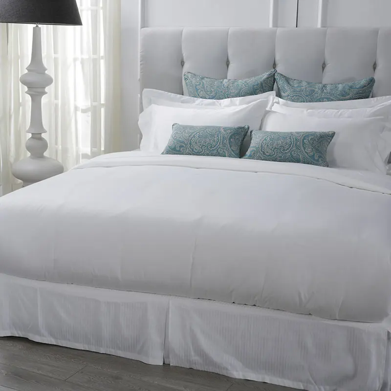 Custom Valence Bedding Set Cotton Bed Sheet Hotel Five Stars Sheet