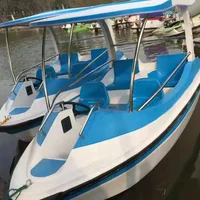 

Factory direct new self-draining four 4 person electric boat park leisure amusement boat