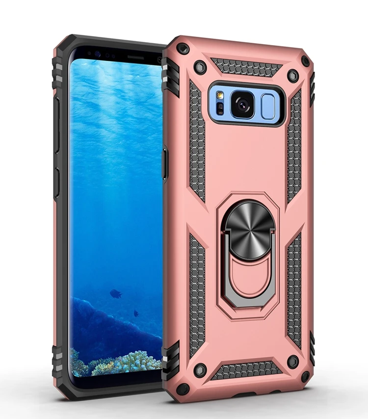 

HOCAYU Military Shock Proof Phone Case With Kickstand For Samsung Galaxy S8 S8 Plus Case Rugged Shockproof, Black,red,gold,rose gold,blue,silver