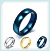 Classis simple design 6mm width wholesale blue/gold/silver wholesale custom stainless steel ring blanks