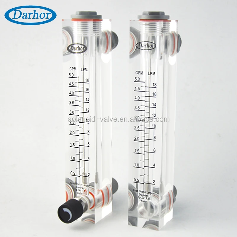 
DFC durable panel mount nitrogen acrylic flowmeter water double scale rotameter 