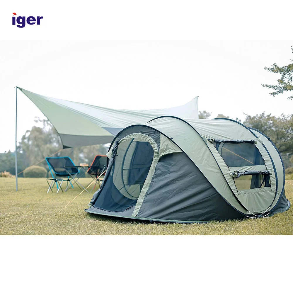 Dome Pop Up 4 Man Person Instant Tent 