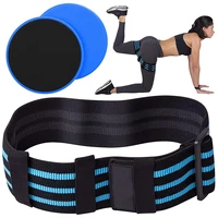 

Adjustable Hip band Core Sliders set for power and resistance training