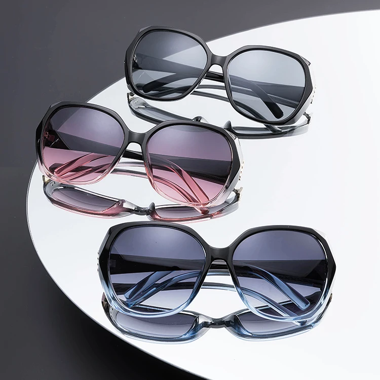 

2021 Fashion High Quality Pc Big Frame Women Luxury Oversize Shade Sunglasses