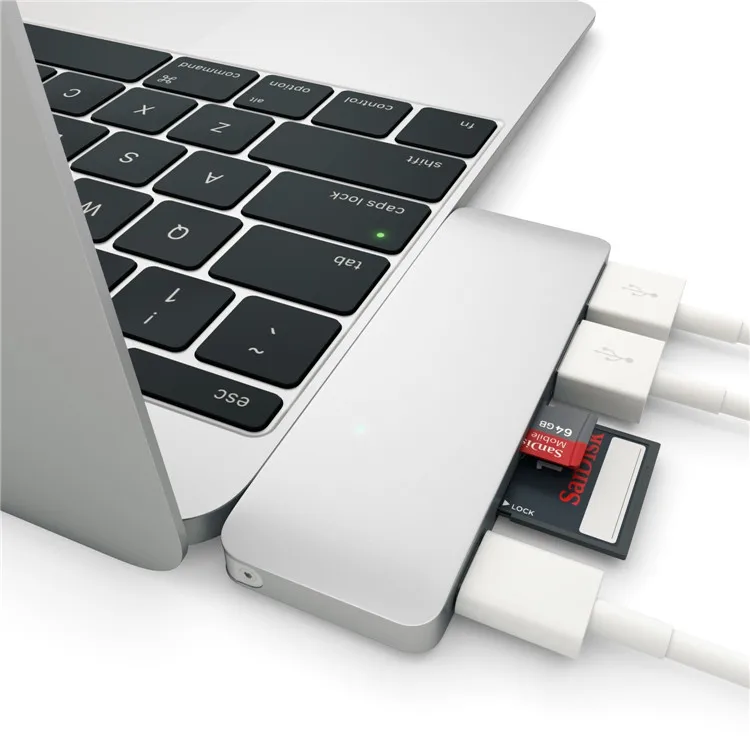 TC501H Aluminum Type-C USB 3.0 3-in-1 Combo Hub for MacBook 12-Inch