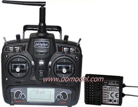 Walkera Devo 10 Transmitter 10 channel TX with RX1002 Receiver free shipping with tracking
