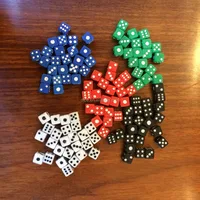 

5MM color*5 plastic dice The smallest dice in the world Ultra small 5# dice White background with black spots