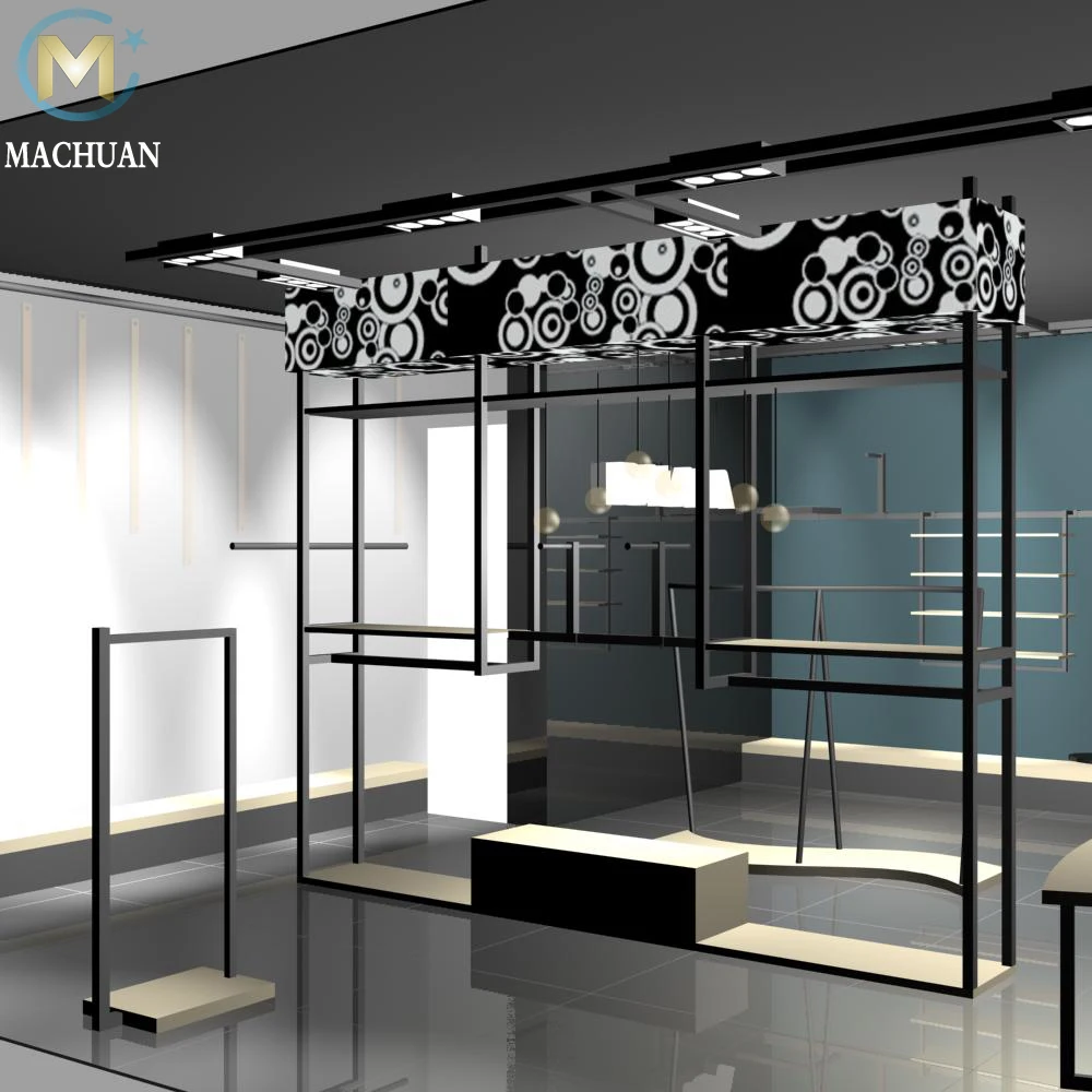 High Quality Clothing Retail Display Racks Wood Display Case For Shop