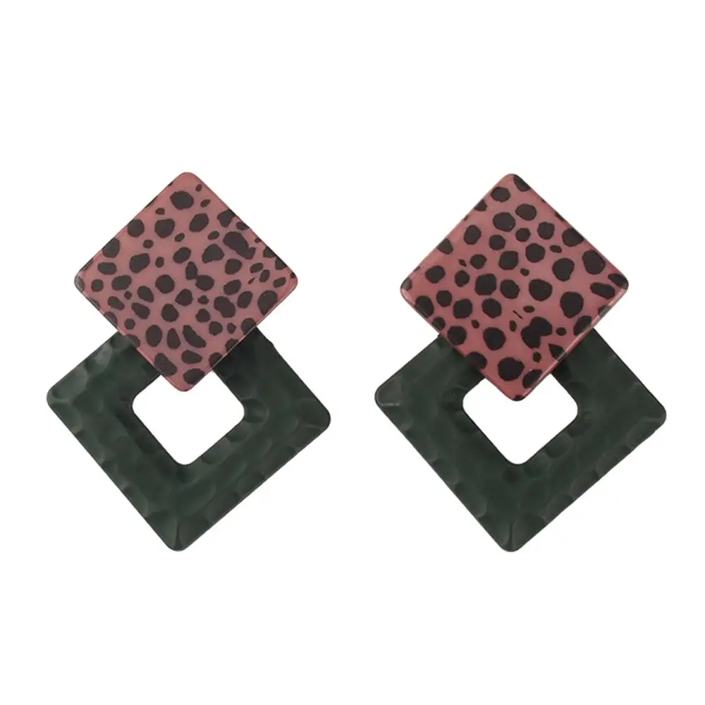 

18032Dvacaman 2018 trend fashion Luxury creative resin stud Earrings Jewelry Women Christmas Valentine's day, As picture