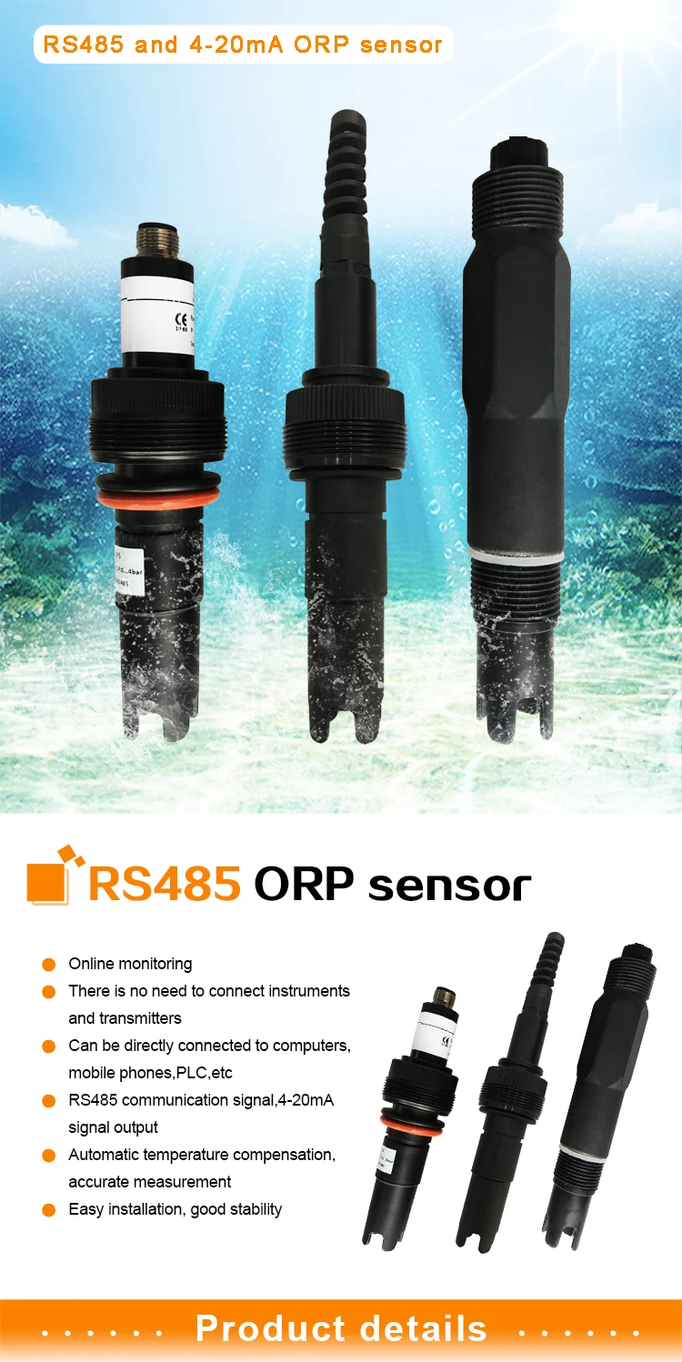 Digital Ph Orp Sensor Rs485 Ph Probe 420ma Orp Probe Sensor For Water