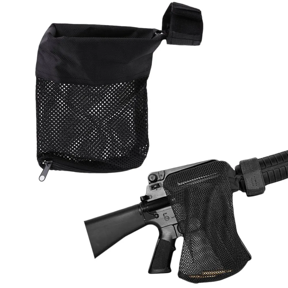 

Tactical Deluxe Mesh Brass Catcher AR15 .223 5.56 Rifle Brass Shell Bullet Catcher Bag, Matte black