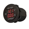 12V/24V Red Car Round Digital LED Ammeter Voltmeter Dual Amp Volt Meter Gauge