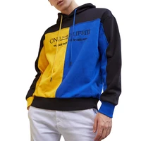 

New style Street Fashion Wear cut and sew Hoodie Letter Embroidered Hoodie