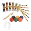Expert 6-Player Croquet Set Mallet and Carrying Case, 28-Inch