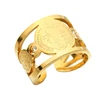Personality Customized Design Casting Engrave Stainless Steel Gold Jesus Rings