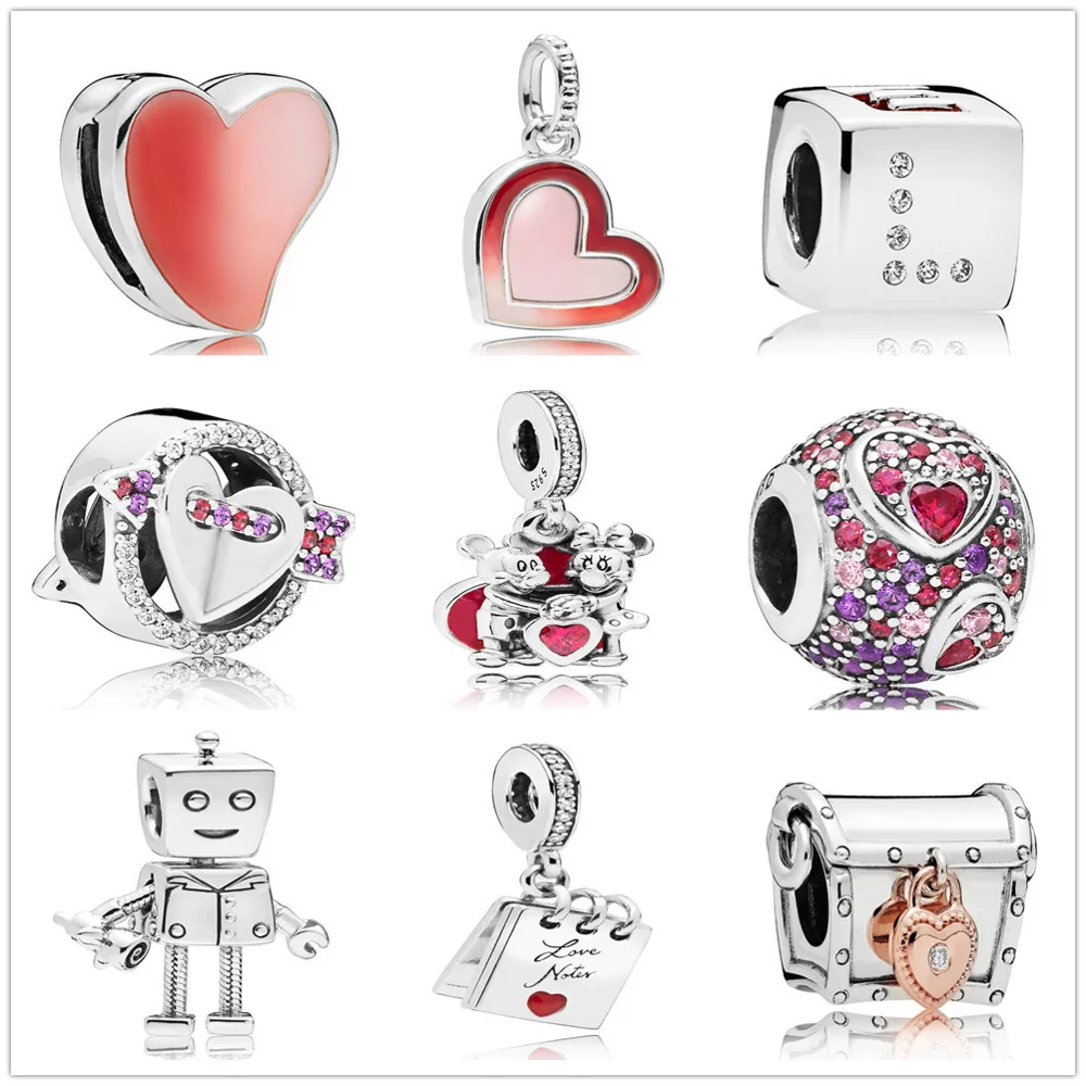 

2019 Valentine's Day S925 Teen Girl Silver Pink Charm Bracelet For Girl Gift, N/a