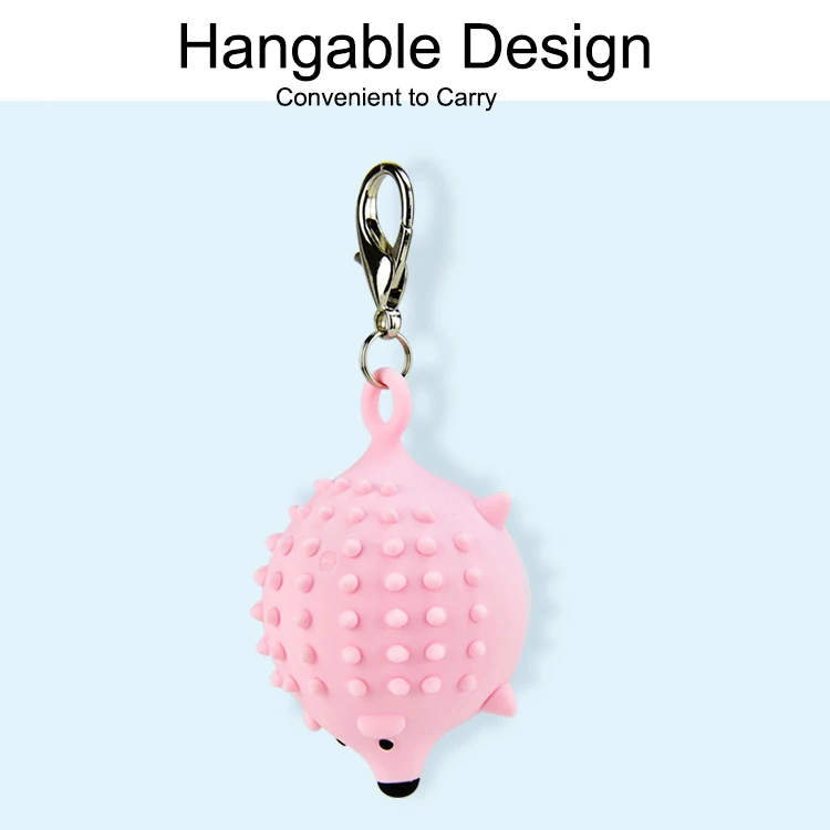 Cute portable mini wireless handsfree cartoon animal hedgehog speaker with keychain - ANKUX.COM