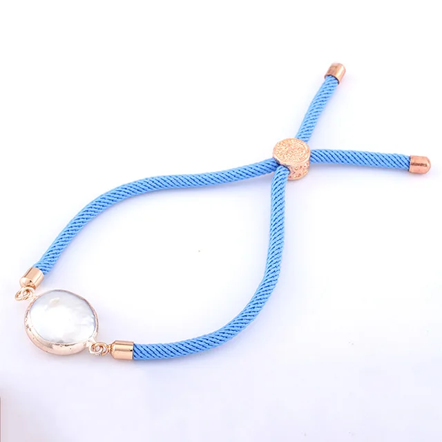 

Stars Forever Blue Adjustable Rope String Pearl Bracelet Women