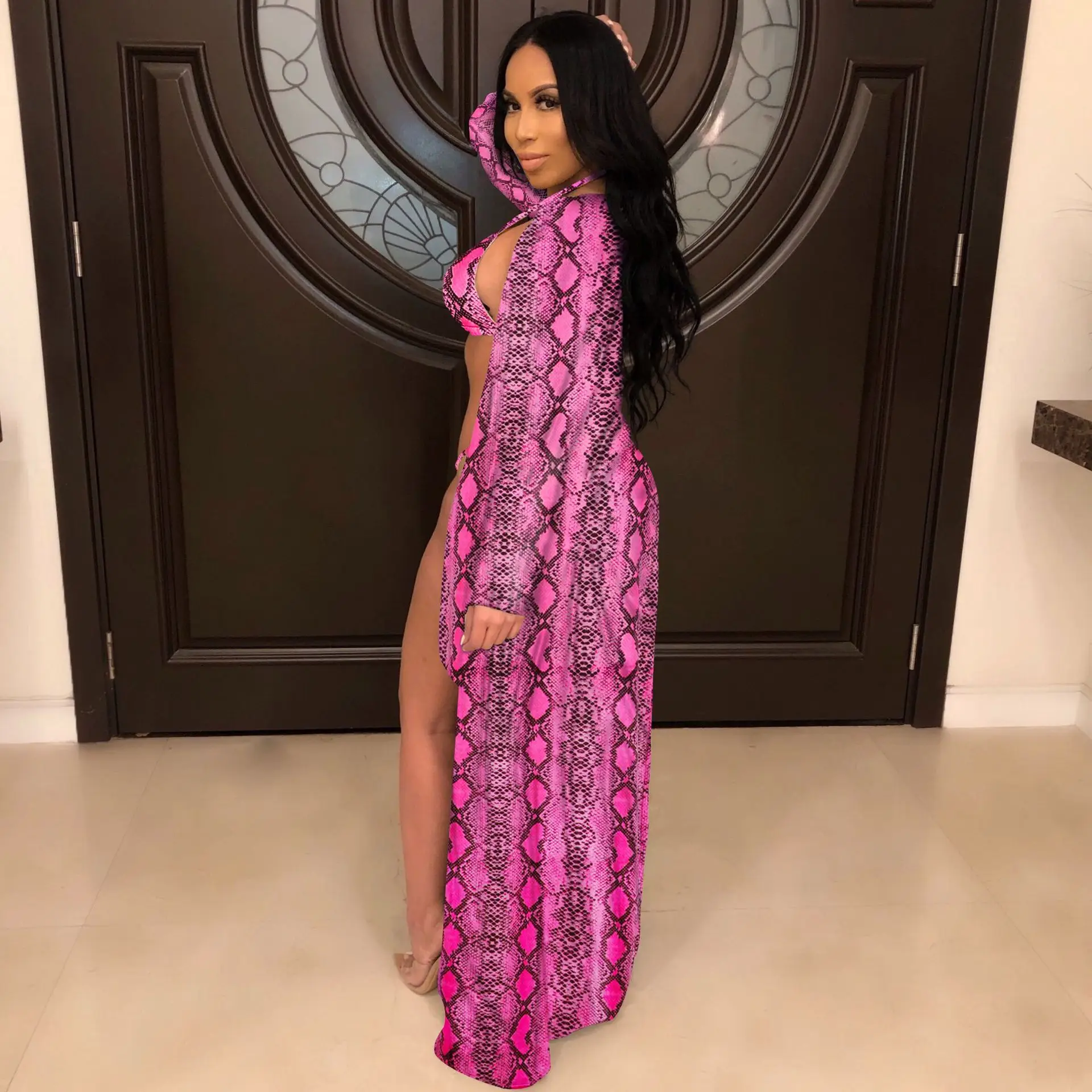 

Wefans 2019 new arrival high quality swimwear women sexy bikini high waisted 3 piece bikini set, Fashion show sexy bikini