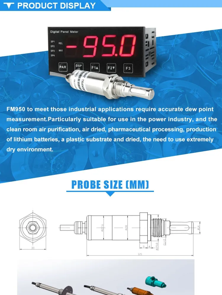 Fm950 dew point transmitter with Vaisala online dew point meter