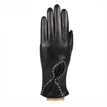 tight black leather gloves