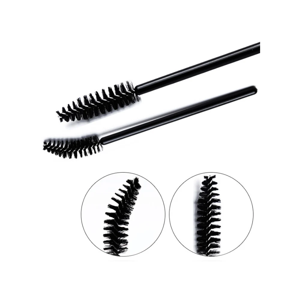 

High quality 100pcs Brushes lovely eyelashes microfiber brush eyelashes, Black