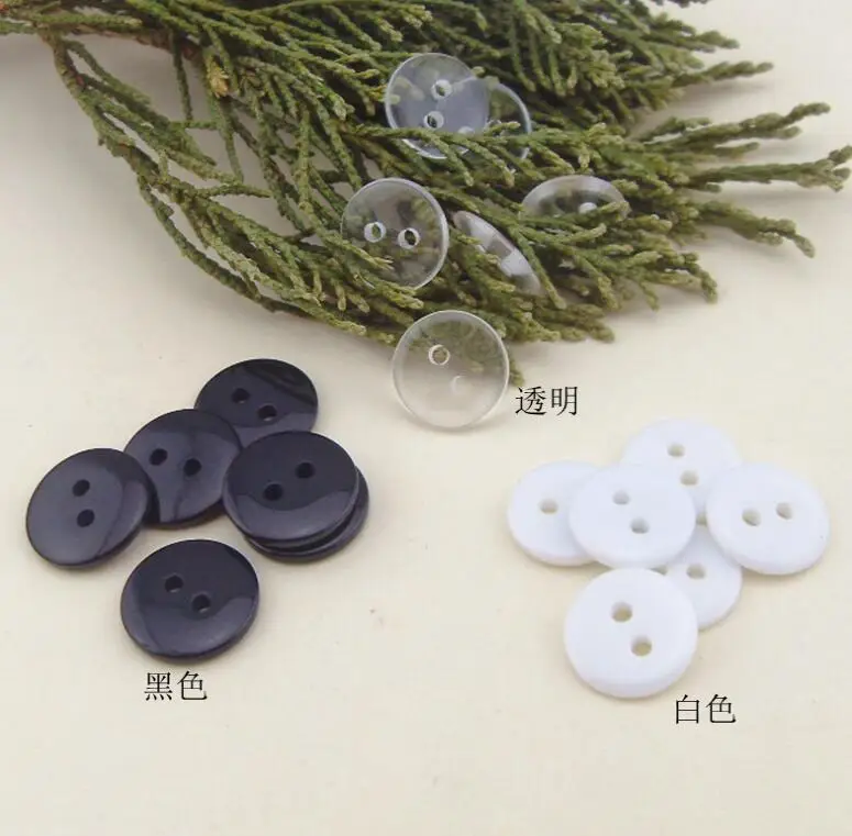 

Hot Sale Sewing Supplies White 2 Holes Resin Sewing Buttons 10MM-25MM Scrapbooking Bouton Sewing Accessories