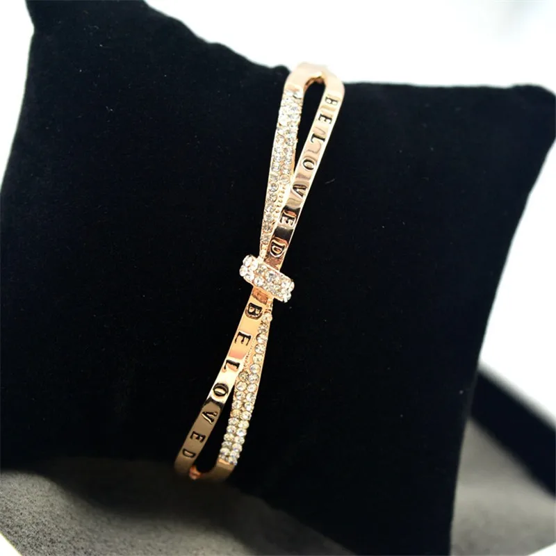 

Wholesale AAA Zircon Rhodium Plated Women Bracelet, Silver;gold;rose gold