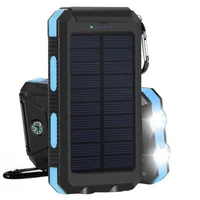 

10000mah Monocrystalline Waterproof Portable Ip68 Solar Power Bank with Compass mobile charger power bank