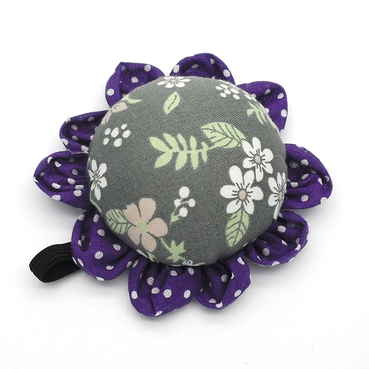 

Free shipping Flowers Elastic Wrist Belt Pin Cushion KJ134