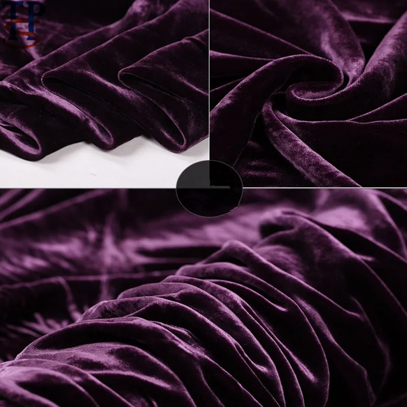 
plain solid dyed silk viscose fabric dyeing fashion silk velvet fabric 