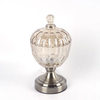 No6035 Home Decoration Use Luxury Fancy Candy Jars Glass With Lids