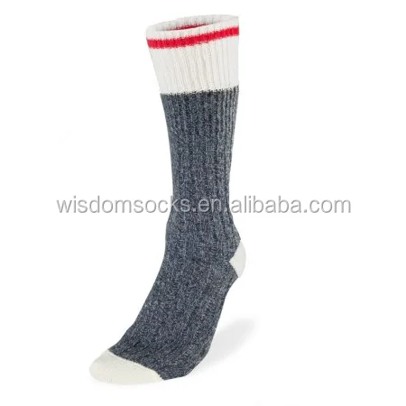 

casual crew red stripe miner unisex canada workman labor cotton socks, Custom logo socks