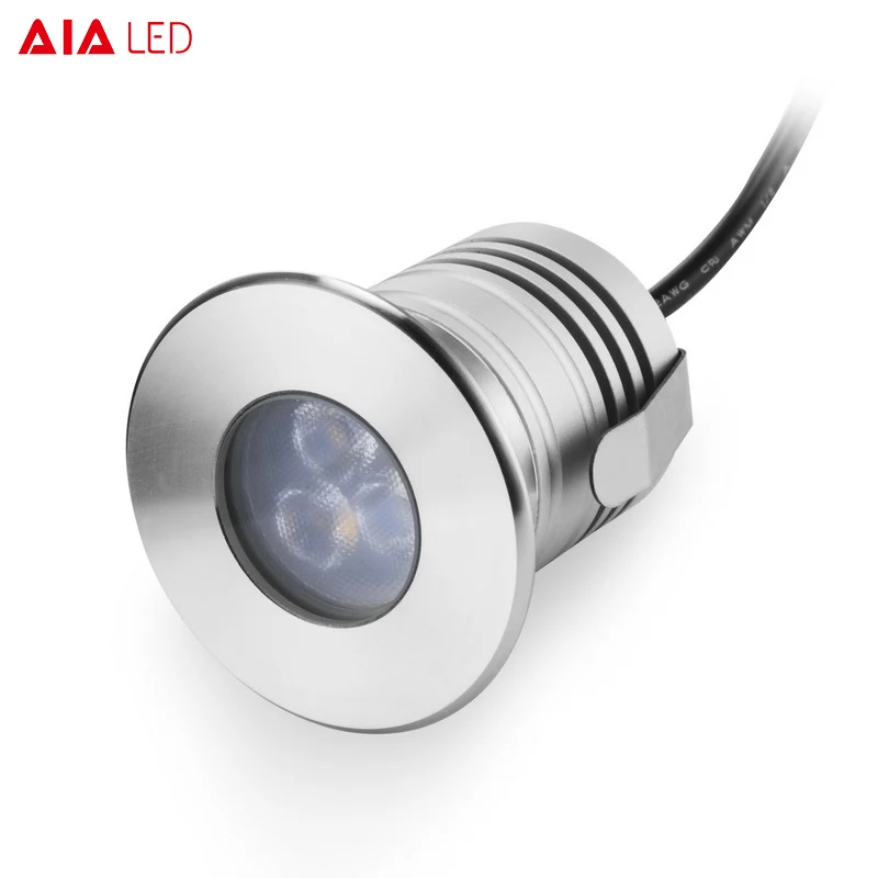 304 stainless steel+Aluminum 30degree lens waterproof IP68 3W led underwater light exterior led pool light for pond