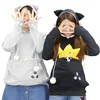Cat Lovers Hoodies With Cuddle Pouch Dog Pet Hoodies For Casual Kangaroo Pullovers With Ears Sweatshirt 4XL Drop Shipping